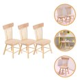 thumbnail image 4 of 3 Pcs Chaises de Maison de Poupée Meubles Chaises Miniatures Accessoires de Décoration de Maison de Poupée, 4 of 7