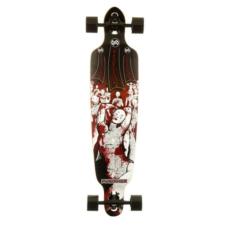 Punisher Skateboards Mannequin 40" Longboard, Double Kick with Drop Down Deck