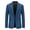 Blue, variant on Mens Slim Blazer Jacket Elegant Solid One Button Tuxedo Business Casual Suit Formal Evening Suit White