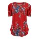 thumbnail image 5 of Tops Para Mujer Blusas Casuales Elegantes Camisas Blusa Estampada Con Cuello en V de Manga Corta Abullonada de Moda Odeerbi ODB155128, 5 of 6