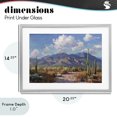 thumbnail image 4 of Stupell Industries Rustic Lodge Desert Mountains at Sunset Glow Gray Framed Print Under Glass, 20 x 14, by Gina Kelly, 4 of 8