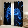 thumbnail image 2 of Castle Fairy Abstract Gamer Blackout Curtains Set of 2 (52x84 Each),Video Game Window Curtains,3D Geometric Curtains and Drapes,Super Cozy Gamepads Room Decor, 2 of 6