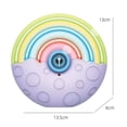 thumbnail image 2 of Automatic Bubble Machine For kids, Silent Design Rainbow Bubble Maker Machine with 2 Bubble Solution/Lanyard（purple）, 2 of 3