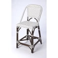 thumbnail image 1 of Butler Specialty Solstice Rattan Counter Stool in White and Chocolate, 1 of 9