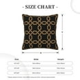 thumbnail image 4 of Square Throw Pillow Covers with Core, Black Background Track Pattern Pillows for Sofa Beds, 18"x18", 4 of 9