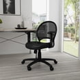 thumbnail image 2 of Boss Office Products Chaise de Bureau de Travail à Accoudoirs Réglables en Tissu avec Dossier en Maille, Noire, 2 of 7