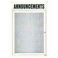 thumbnail image 3 of Aarco Products ODCC2418RH 1-Door Outdoor Enclosed Bulletin Board with Header - Clear Satin Anodized, 3 of 17