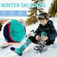 thumbnail image 3 of Kid's Ski Socks, 2 Pairs Long Thick Ski Socks with Featuring Snowman and Sunrise Patterns, Suitable for Boys' and Girls' Aged 3-12 Year, 3 of 7