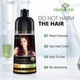 thumbnail image 5 of (4 pack) Herbishh Combo Pack - 2 Pc Hair Color Shampoo, Long Lasting Color, (500 ml, Burgundy) + 1 Pc Argan Hair Mask, Nourishes Dry & Frizzy Hair (150 ml), 5 of 9