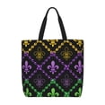 thumbnail image 1 of Easygdp Mardi Gra Geometric Bolsa Tote para Mujer, Bolso de Hombro para Trabajo, Playa, Viajes, Compras y Supermercado, 1 of 7