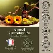 Gya Lab Organic Calendula Oil Organic for Skin - Natural Calendula Carrier Oil for Face - Pure Organic Calendula Oils for Hair, Body Lotions, Soaps & Moisturizer (30ml)