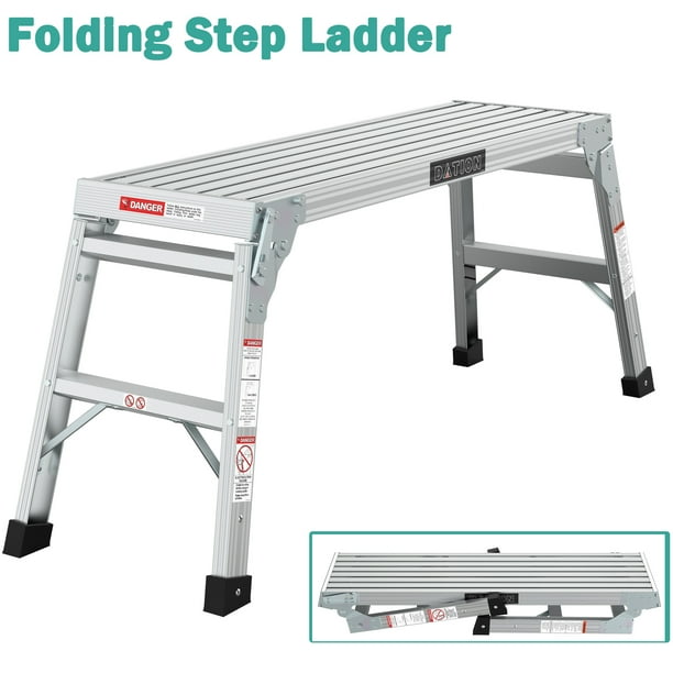 Seizeen Folding Work Platform, 50''L Portable Step Ladder, Multipurpose