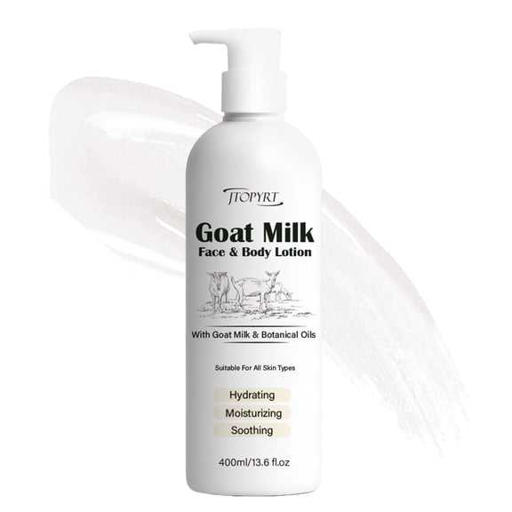 Jtopyrt Goat Milk Hand & Body Lotion Nourishing Face, Body & Hand Moisturizer for Dry & Sensitive Skin