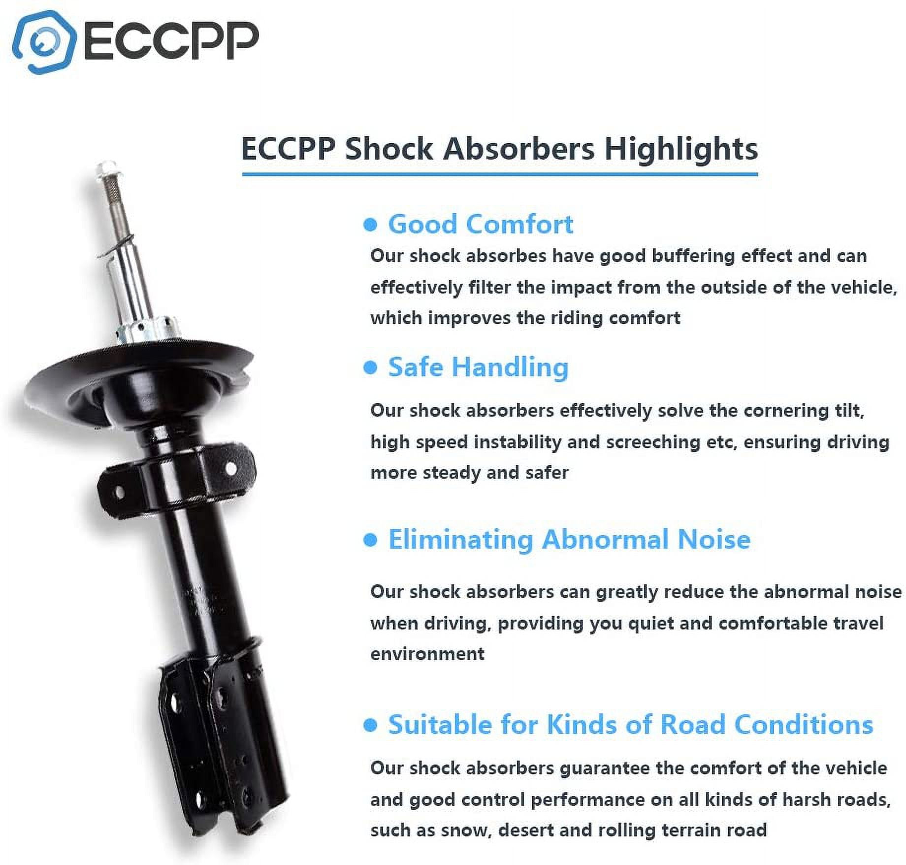 Shocks Struts,ECCPP Rear Shock Absorbers Strut Kits fit for 2005-2009 for Buick Allure 2005-09 for Buick La Crosse,05-13 for Chevy Impala,04-07 for Chevy Monte Carlo,2004-2008 for Pontiac Grand Prix