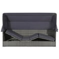 thumbnail image 4 of vidaXL Garden Bed with Canopy Grey 205x62 cm Poly Rattan, 4 of 5