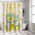 thumbnail image 4 of Farmhouse Lemon Vase Shower Curtain, Summer Tropical Shower Curtain Set with Hooks, Spring Summer Waterproof Fabric Shower Curtains for Bathroom Decor, 72x72 Inch Bath Curtain, 4 of 6