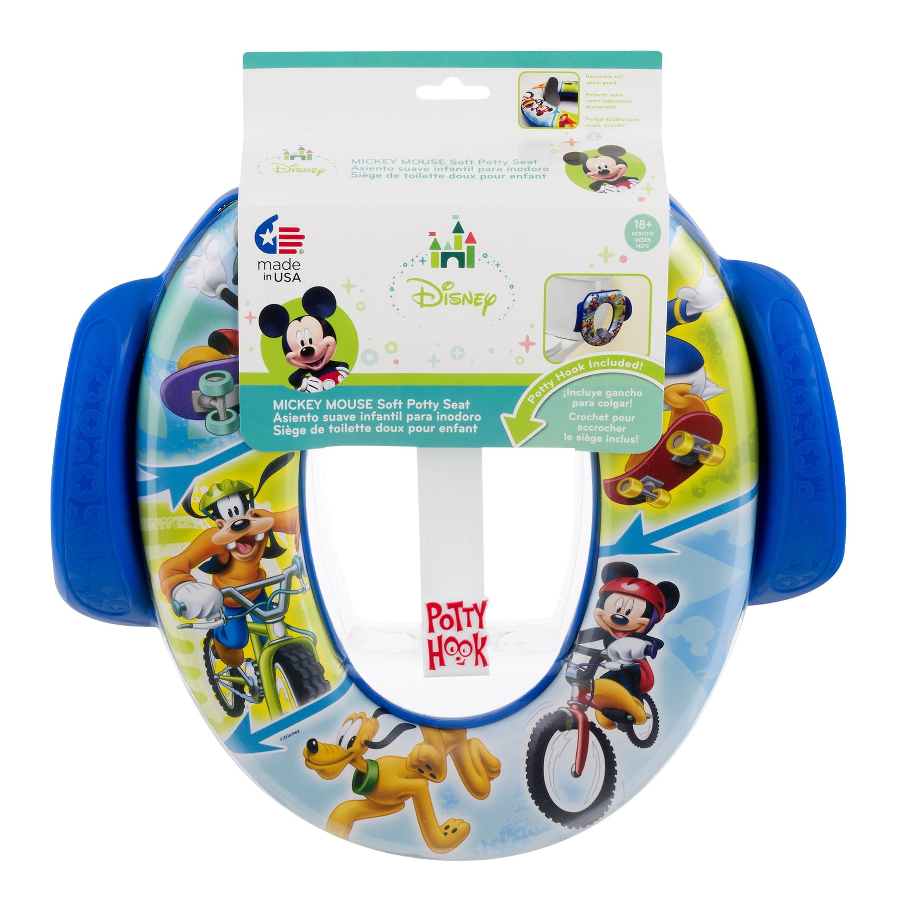 Disney Mickey Mouse "Let's Ride" Soft Potty Seat with Hook (color and