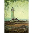 thumbnail image 3 of CafePress - Coastal Nautical Vintage Lighthouse Greeting Cards - Greeting Card, Blank Inside Glossy, 3 of 4