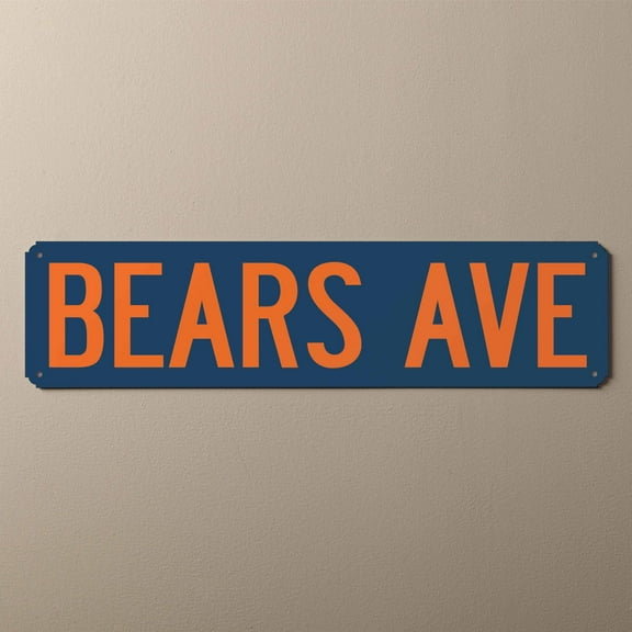 Personalized You Name It Street Sign, Navy and Orange