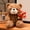 Brown-Bouquet, variant on BOSALY 9" White Bear Plush Toys - Bear with Christmas Hat, Cute Bear Stuffed Animals, Christmas Decoration for Home, Perfect Birthday Christmas Gifts for Her