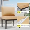 thumbnail image 3 of ALAULM 12-Seater Patio Furniture Set - Modern Outdoor Metal Sectional Sofa with Sand Thick Cushions and Coffee Table, 3 of 8