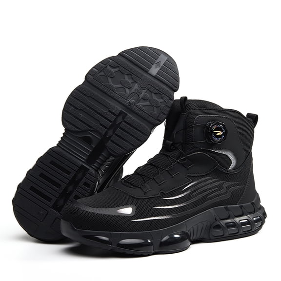 Steel Toe Work Boots for Men and Women – Lightweight Comfortable Sneakers-Style, Slip-Resistant Puncture-Proof Safety Shoes for Industrial & Construction Use