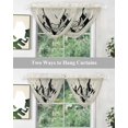 thumbnail image 5 of Waterfall Valances for Windows, Letter M Kitchen Sheer Valance Curtains, Monogram Words Rod Pocket Elegant Swag Valances for Living Room Bedroom, 47.2"x38.5", 3 Panel, 5 of 8