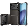 thumbnail image 3 of Dteck for iPhone 17 Pro Case with Card Holder, Store 5 Cards Dual Layer Heavy Duty Shockproof Wallet Case with Hidden Card Slot Large Storage Cover for Men & Women, White, 3 of 10