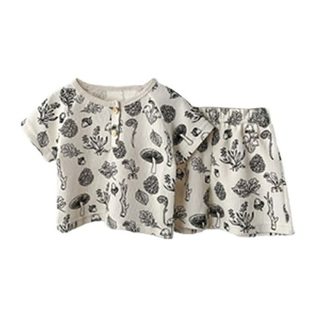 

Lovely Casual Sets For Children Girls Cute Cartoon Graphic Printed O-Neck Short Sleeve Summer Shorts Casual Sports Summer Outdoor Sports Cozy Leisure Comfy Streetwear Outfits