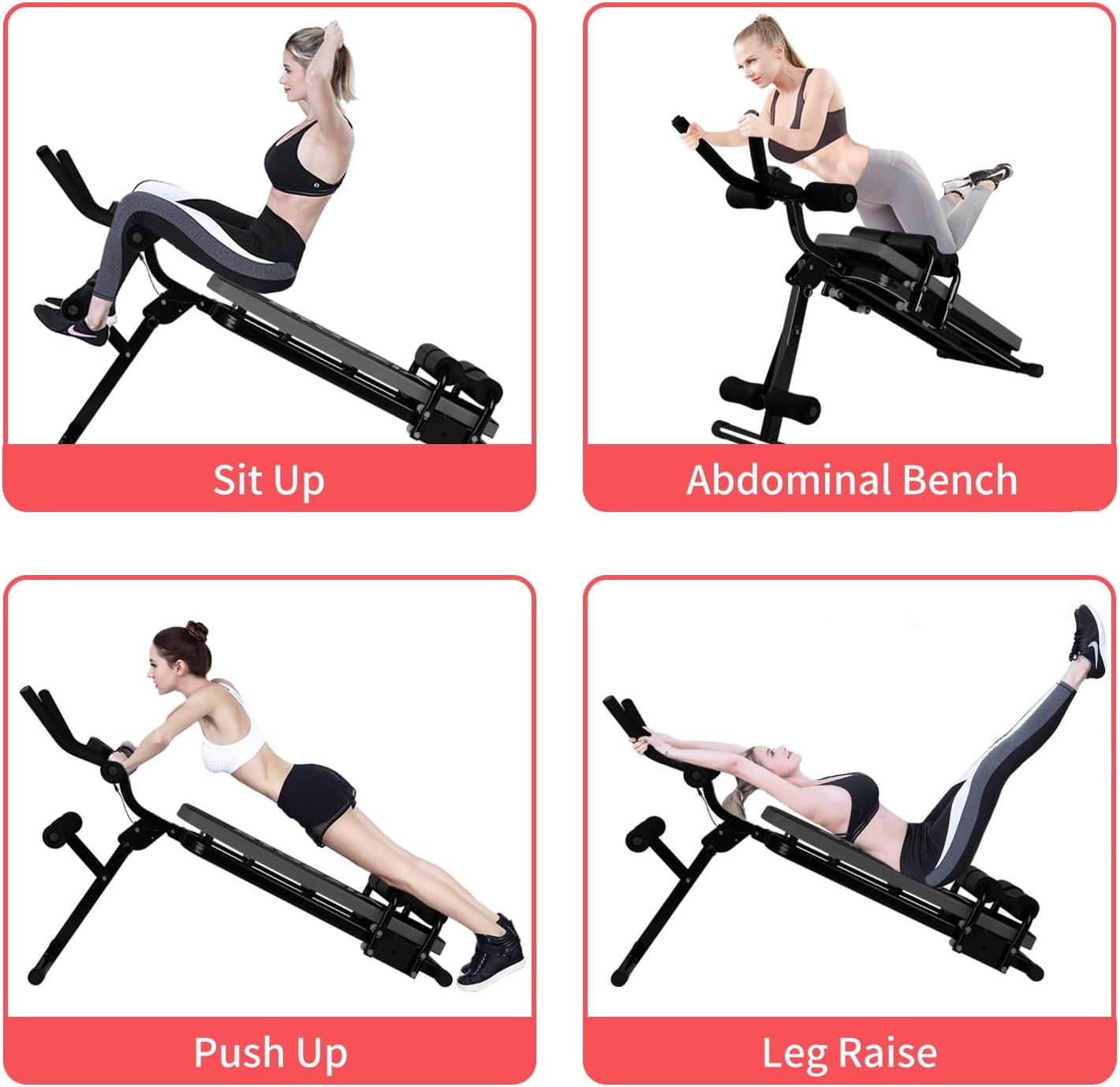 bigzzia Foldable Ab Machine, Abdominal Exercise Machine