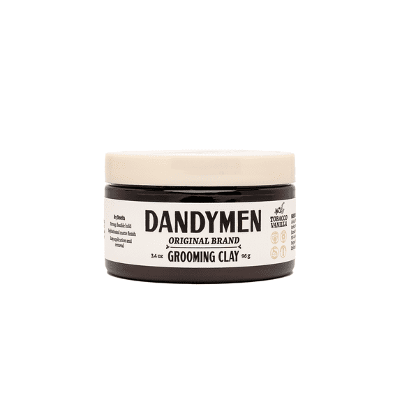DANDYMEN COLLECTION Strong Hold Matte Grooming Clay 3.4 oz Tobacco Vanilla