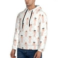 thumbnail image 2 of KLL Poodle Dog Print Mens Hoodie Long Sleeve Casual Pullover Hooded Sweatshirt Fashion Drawstring Hoodies with Pocket-Medium, 2 of 6