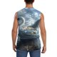 thumbnail image 4 of Fotbe Fantasy Swan Yacht Design Men's Camiseta sin Mangas Estampada para Hombres, Playera Casual para Gimnasio, Entrenamiento, Playa-Small, 4 of 7