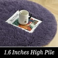 thumbnail image 4 of Arogan Ultra Soft Fluffy Bedroom Rugs For Kids,2.6'x5.3',Grey Purple, 4 of 7