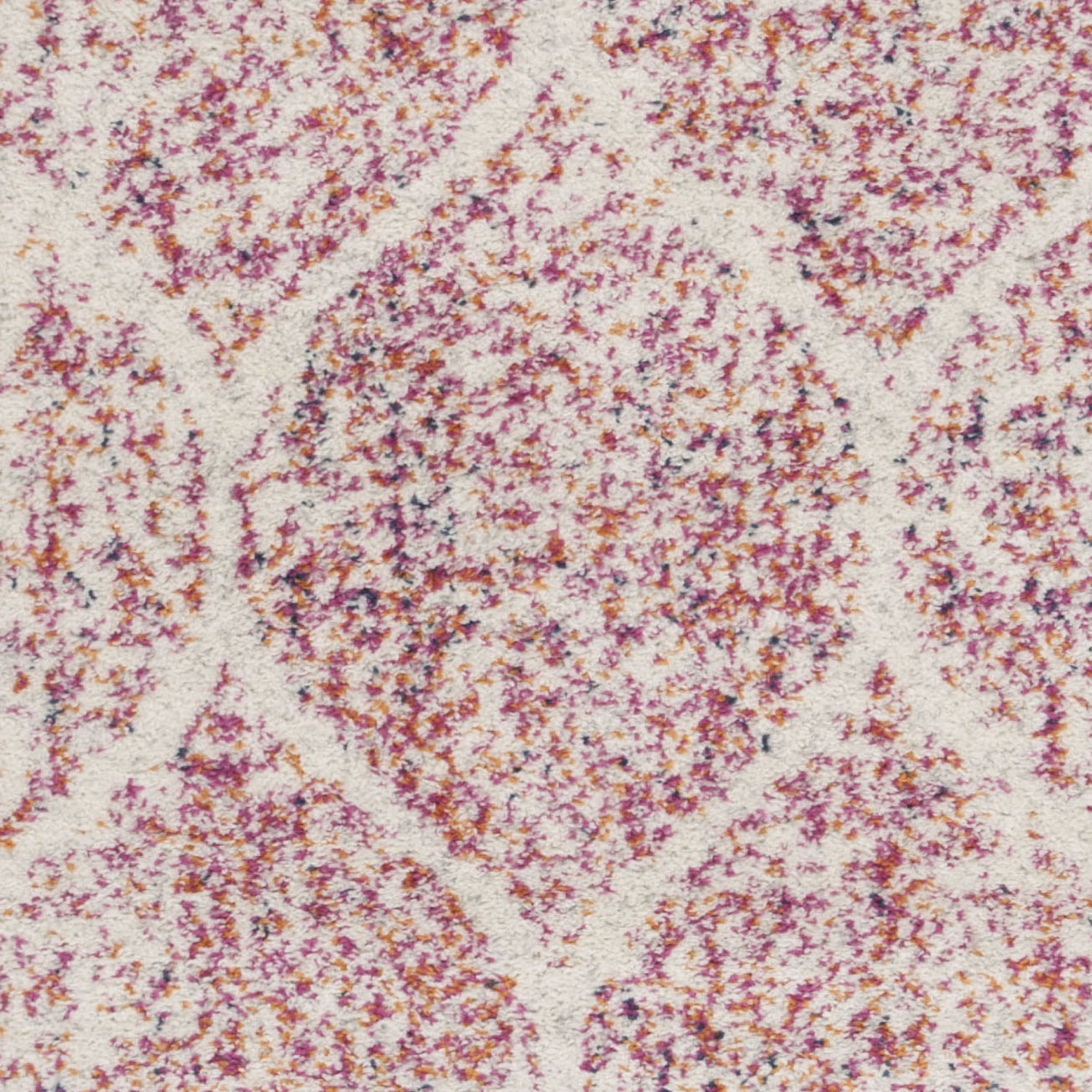 SAFAVIEH Madison Leighton Geometric Runner Rug, Cream/Fuchsia, 2'3" x 10'