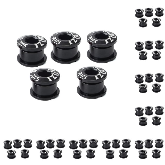 Naiovety Pernos de vástago de bicicleta de 5 piezas, Universal de aleación resistente al desgaste, accesorios de ciclismo para Placa simple,negro 10piezas
