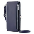 thumbnail image 6 of ELEHOLD for iPhone 13 Case,  Full Body Protection Crossbody Flip Zipper Credit Card Slot Wallet Case Kickstand Shockproof Leather Case with Shoulder Strap and Wrist Strap, Darkblue, 6 of 9
