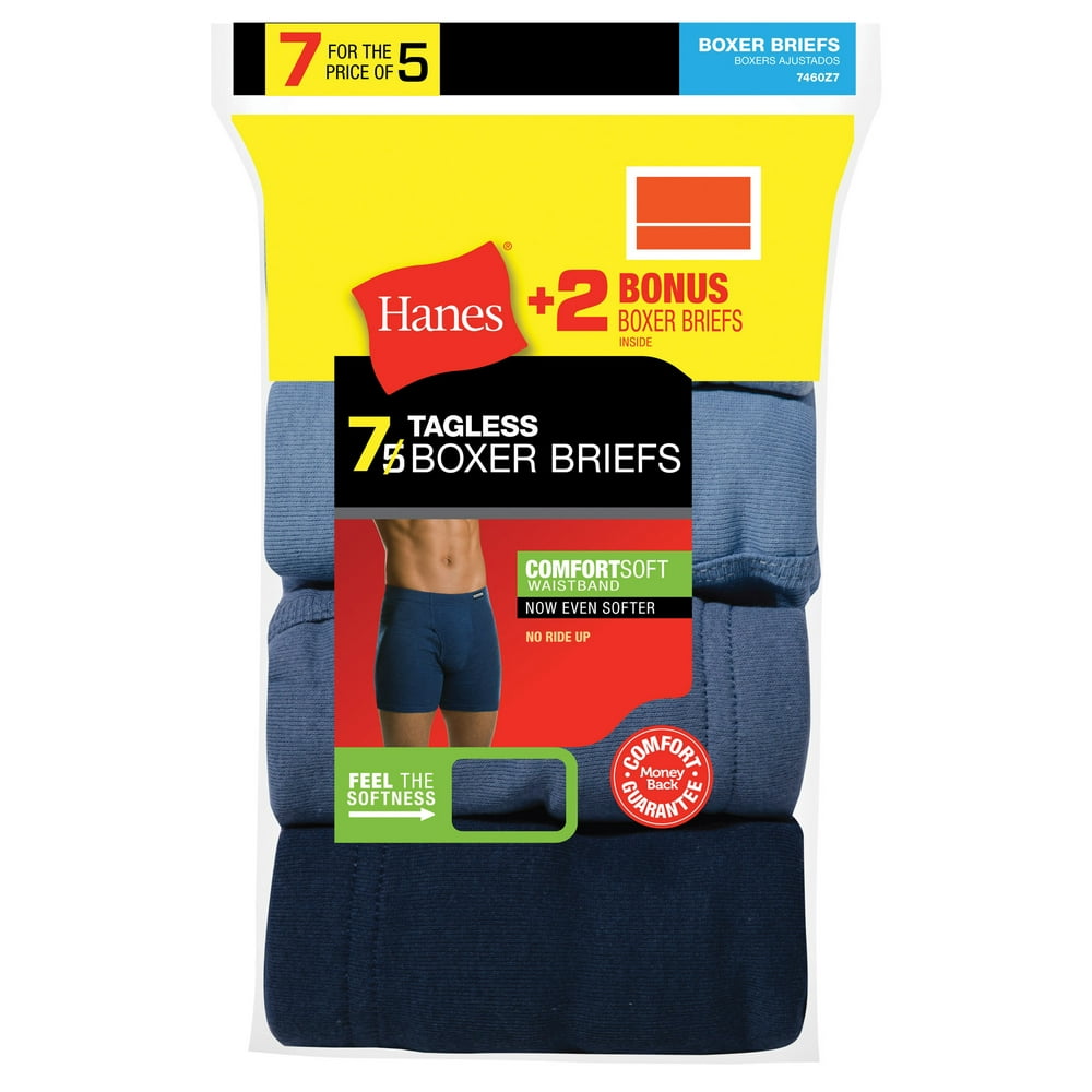 Hanes Men's ComfortSoft Boxer Brief, 5 + 2 Pack