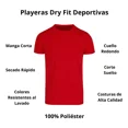 thumbnail image 4 of Playera Hombre Manga Corta Deportiva Transpirable Dry Fit, 4 of 6