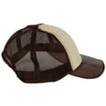 thumbnail image 3 of Trucker Visor Adjustable Sports Baseball Straw Mesh Summer Blank Mens Hat Cap, Brown Tan, 3 of 7