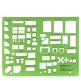 thumbnail image 3 of ALVIN Interior Design Template 8.5" x 11" Model TD7161 Kitchen, Bed, and Bath Template, Interior Design, 8.5 x 11 x .030 Inch, 3 of 4