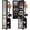 black, variant on Jewelry Cabinet 66.9" with Mirror and Lock, LED Lighting Armoire for Bedroom, Black