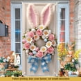 thumbnail image 4 of Welcome Bunny Door Cover, Pink Happy Easter Door Backdrop Decoration, Easter Front Door Welcome Sign Decoration for Happy Easter Party Favors, 4 of 6