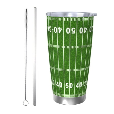 

Junzan American Football Field2 for 20oz Stainless Steel Insulated Car Cup with Spillproof Lid - Insulated Coffee Mug Thermal Cup-Straw Two-piece Set