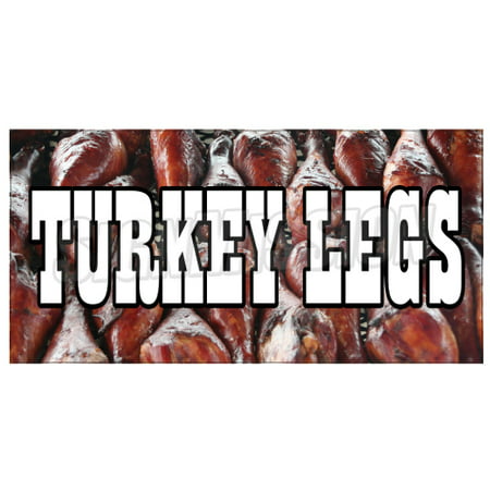 TURKEY LEGS Concession Decal smoked grilled leg signs cart trailer stand (Best Smoked Turkey Legs)