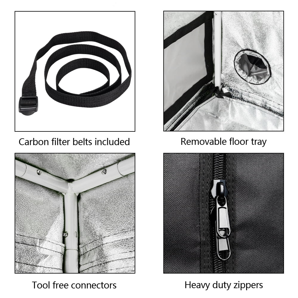 Kepooman Grow Tent for Plant, Hydroponic Mylar Tent Reflective Garden Growing Dark Room with Observation Window, Indoor Grow Tent Room Kepooman Grow Tent for Plant, Hydroponic Mylar Tent Reflective Garden Growing Dark Room with Observation Window, Indoor Grow Tent Room