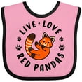 thumbnail image 3 of Inktastic Live Love Red Pandas Boys or Girls Baby Bib, 3 of 4