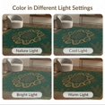 thumbnail image 7 of ODIKA 5'x7' Washable Area Rug Non-Slip, Low Pile, Stain Resistant Rings Coil Leaves Vintage Festive Border Circle Classroom Round Snake Refined for Guest Room, Lounge, Apartment, 7 of 7
