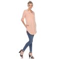 thumbnail image 3 of White Mark Women's Classic Button-Down Tunic Top, 3 of 6