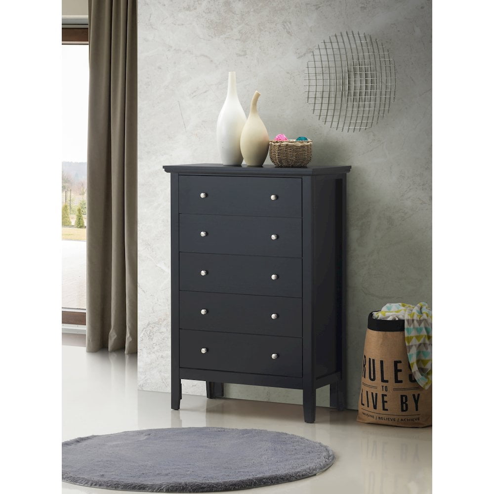 Glory Furniture Primo Chest in Black Color